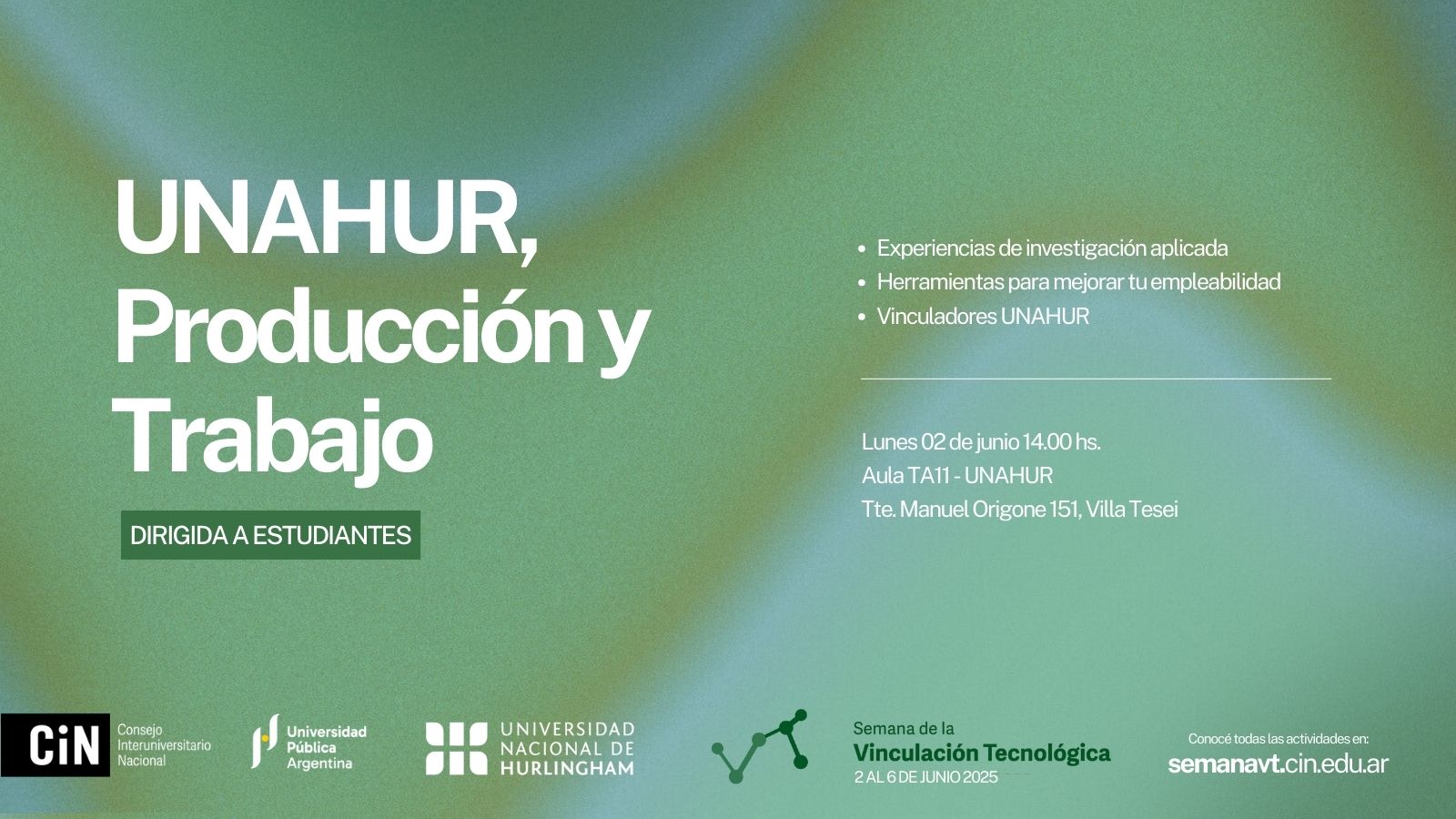 UNAHUR, Producción y Trabajo
